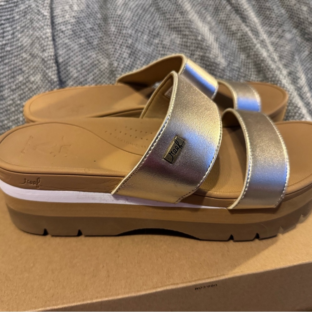 Reef Metallic Women's Slide Sandals